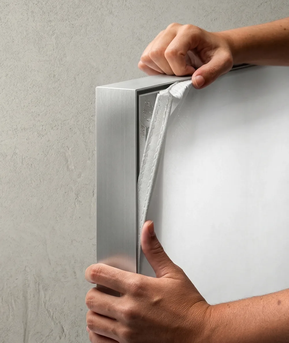 Easybox — caja de luz de aluminio con cara intercambiable